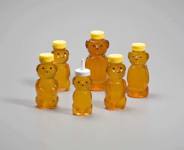 PET honey bear bottles